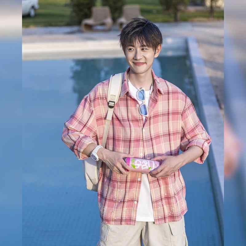 メンズ ファッション 服 男性用 オシャレ シンプル 大人 かっこいい ストリート ピンク チェック柄 シャツ レディース 夏 ウェア サポート カラー カジュアル 長袖 ジャケット