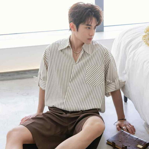 メンズ ファッション 服 男性用 オシャレ シンプル 大人 かっこいい ストリート 夏 ストライプ 半袖 シャツ シンプル ゆったり カジュアル メンズ ファッション 服 男性用 オシャレ シンプル 大人 かっこいい ストリート 夏 ストライプ 半袖 シャツ シンプル ゆったり カジュアル