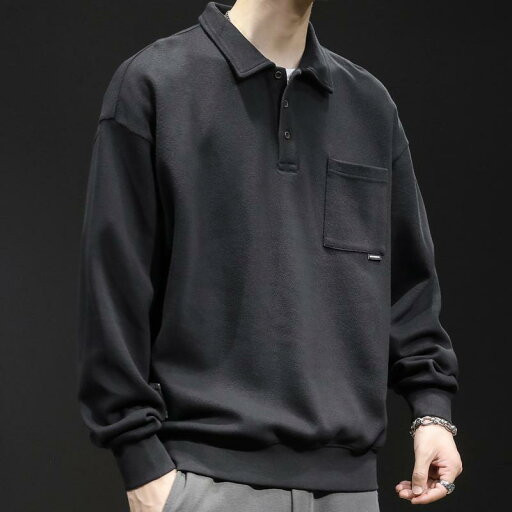 メンズ ファッション 男性用 オシャレ シンプル 大人 かっこいい 大きいサイズ ストリート 紳士服 春秋 ポロ セーター 秋冬 スタイル ヘビー 黒 トップス 長袖 メンズ ファッション 男性用 オシャレ シンプル 大人 かっこいい 大きいサイズ ストリート 紳士服 春秋 ポロ セーター 秋冬 スタイル ヘビー 黒 トップス 長袖
