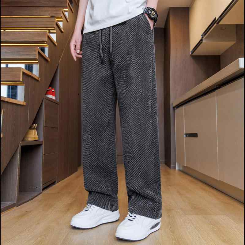 メンズ ファッション 服 男性用 オシャレ シンプル 大人 かっこいい ストリート シェニール ストレート パンツ スポーツ パンツ カジュアル