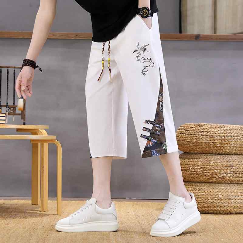 メンズ ファッション 服 男性用 オシャレ シンプル 大人 かっこいい ストリート 夏 七分丈 パンツ 薄手 通気性 快適 カジュアル チャイナ
