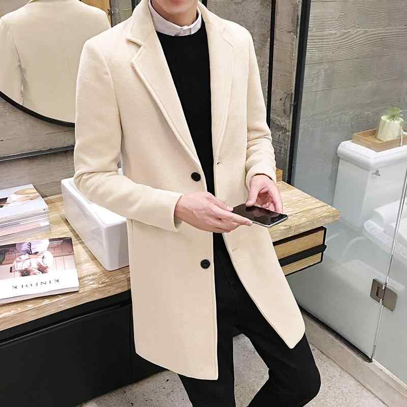 Other - メンズ ファッション 服 男性用 オシャレ シンプル 大人 かっこいい ストリート ウール コート ミドル丈 ウィンドブレーカー 薄手