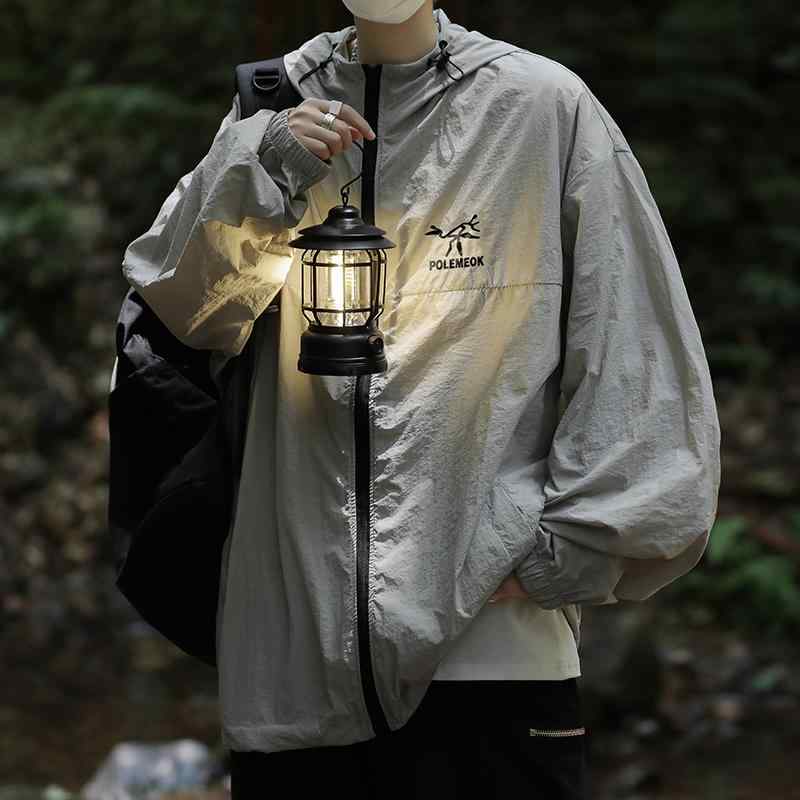 メンズ ファッション 服 用 オシャレ シンプル 大人 かっこいい ストリート 夏コーデ 日焼け防止 プリーツ ジャケット 大きいサイズ