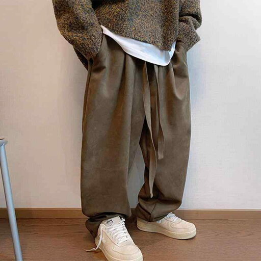 メンズ ファッション 服 男性用 オシャレ シンプル 大人 かっこいい ストリート 大きいサイズ レトロ カジュアル パンツ スエード ドレープ 無地 ズボン メンズ ファッション 服 男性用 オシャレ シンプル 大人 かっこいい ストリート 大きいサイズ レトロ カジュアル パンツ スエード ドレープ 無地 ズボン