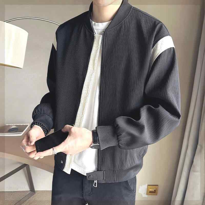 メンズ ファッション 服 男性用 オシャレ シンプル 大人 かっこいい ストリート 大きいサイズ ベースボール ジャケット ハイエンド スタンドカラー カップル兼用 トップス