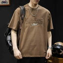 メンズ ファッション 男性用 オシャレ シンプル 大人 かっこいい 大きいサイズ ストリート 紳士服 半袖 T シャツ ゆったり 夏 アメリカン ラウンドネック T シャツ