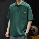 メンズ ファッション 男性用 オシャレ シンプル 大人 かっこいい 大きいサイズ ストリート 紳士服 ポロシャツ 半袖 T シャツ 夏 ゆったり ファッション ...