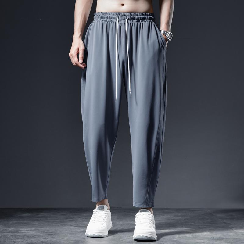 其它 - メンズ ファッション 服 男性用 オシャレ シンプル 大人 かっこいい ストリート スポーツ パンツ 冷感 速乾 クール 伸縮性 ストレッチ ストレッチ カジュアル ドレープ スウェットパンツ スウェット