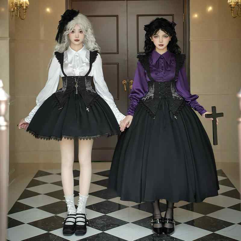 レディース ファッション 服 オシャレ カワイイ 女性用 大人カワイイ 婦人 ゴシック ロング ストラップ..