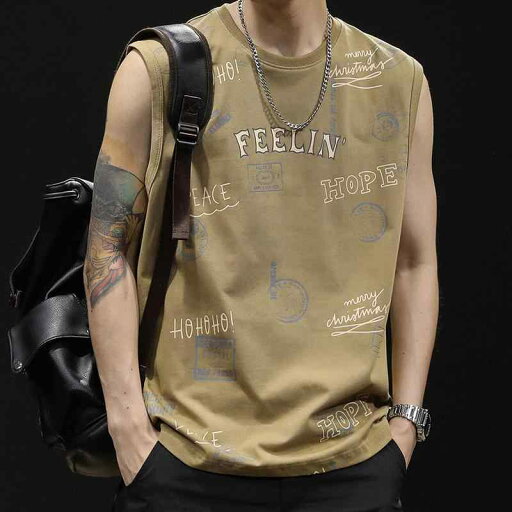 メンズ ファッション 男性用 オシャレ シンプル 大人 かっこいい 大きいサイズ ストリート 紳士服 綿 T シャツ タンクトップ 夏 プリント ノースリーブ ハードル スポーツフィットネス バスケットボール メンズ ファッション 男性用 オシャレ シンプル 大人 かっこいい 大きいサイズ ストリート 紳士服 綿 T シャツ タンクトップ 夏 プリント ノースリーブ ハードル スポーツフィットネス バスケットボール