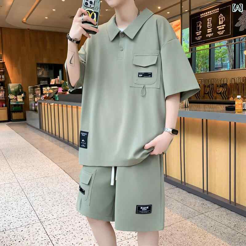 メンズ ファッション 服 男性用 オシャレ シンプル 大人 かっこいい ストリート 半袖 ポロシャツ スタ..