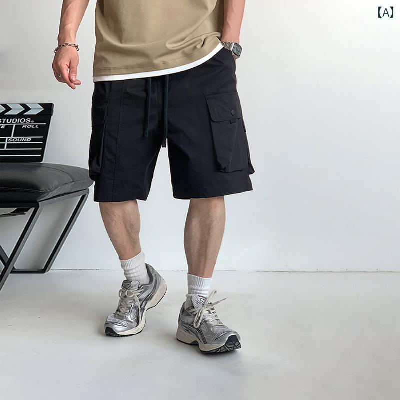 メンズ ファッション 服 用 オシャレ シンプル 大人 かっこいい ストリート 夏コーデ コットン 伸縮性 ストレッチ ストレッチウエスト カジュアル パンツ ストレート ポケット