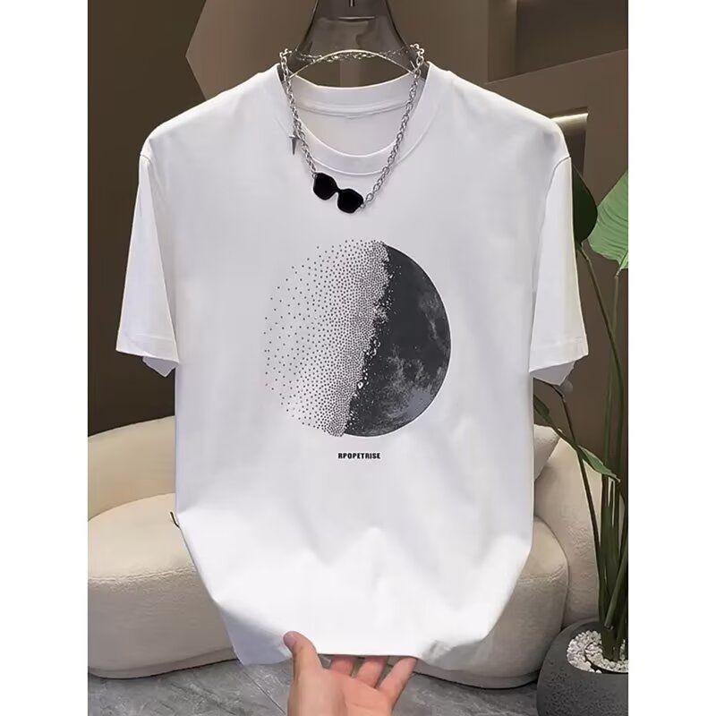 メンズ ファッション 服 用 オシャレ シンプル 大人 かっこいい ストリート 夏コーデ シャツ ハイエンド ラウンドネック 半袖 T レトロ