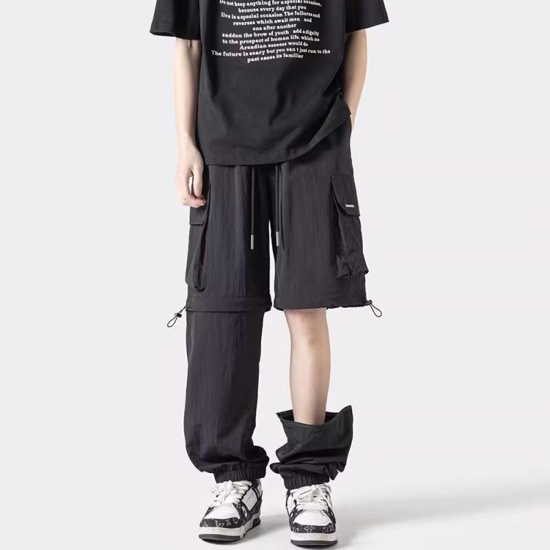 メンズ ファッション 服 用 オシャレ シンプル 大人 かっこいい ストリート 夏コーデ 取外し可能 パンツ ストレート レトロ