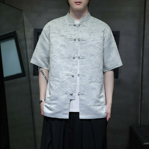 メンズ ファッション 服 用 オシャレ シンプル 大人 かっこいい ストリート 夏コーデ シャツ ジャケット レトロ 唐 メンズ ファッション 服 用 オシャレ シンプル 大人 かっこいい ストリート 夏コーデ シャツ ジャケット レトロ 唐