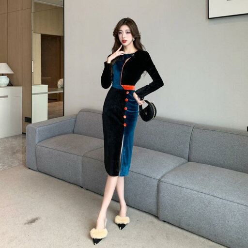 夏コーデ レディース ファッション 服 オシャレ カワイイ 女性用 シンプル 大人カワイイ 大きいサイズ 婦人服 ハイエンド 長袖 ゴールド ベルベット スリット ヒップカバー ドレス ミドル丈 スカート 夏コーデ レディース ファッション 服 オシャレ カワイイ 女性用 シンプル 大人カワイイ 大きいサイズ 婦人服 ハイエンド 長袖 ゴールド ベルベット スリット ヒップカバー ドレス ミドル丈 スカート