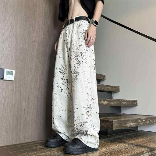 メンズ ファッション 男性用 オシャレ シンプル 大人 かっこいい 大きいサイズ ストリート 紳士服 夏用 ヒョウ柄 ウォッシュド ワイド レッグ ジーンズ メンズ アメリカン ストリート レトロ カジュアル 快適 ストレート レッグ フロアレングス パンツ メンズ ファッション 男性用 オシャレ シンプル 大人 かっこいい 大きいサイズ ストリート 紳士服 夏用 ヒョウ柄 ウォッシュド ワイド レッグ ジーンズ メンズ アメリカン ストリート レトロ カジュアル 快適 ストレート レッグ フロアレングス パンツ