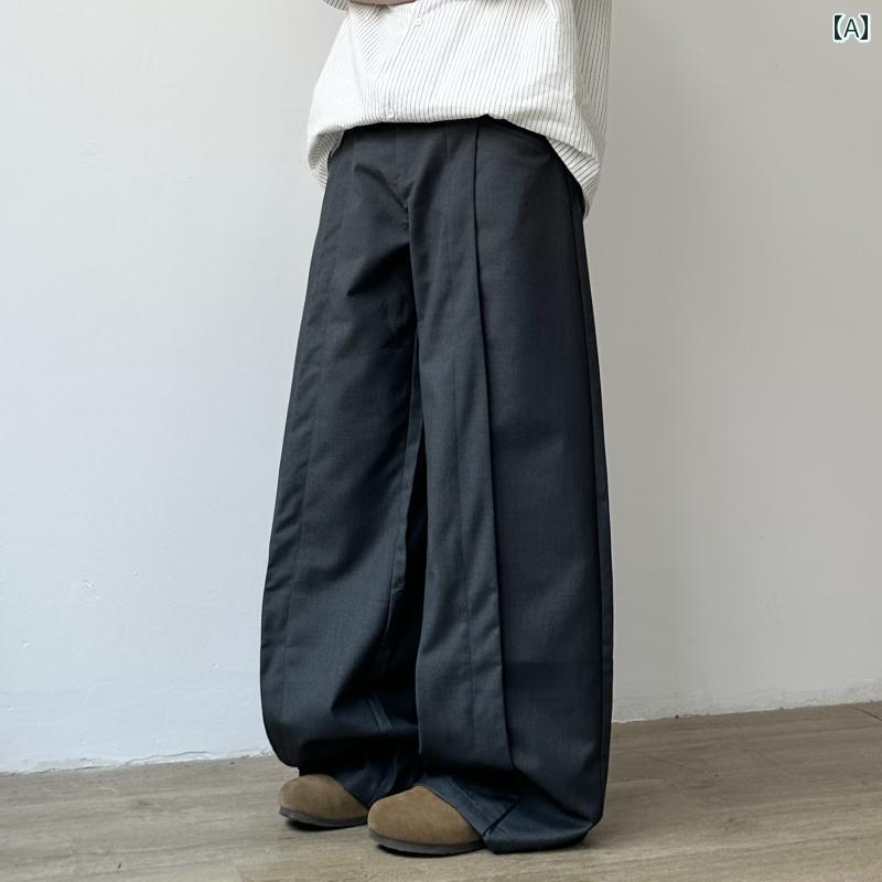 メンズ ファッション 服 用 オシャレ シンプル 大人 かっこいい ストリート 夏コーデ レトロ 快適 カジュアル ストレート スーツ パンツ