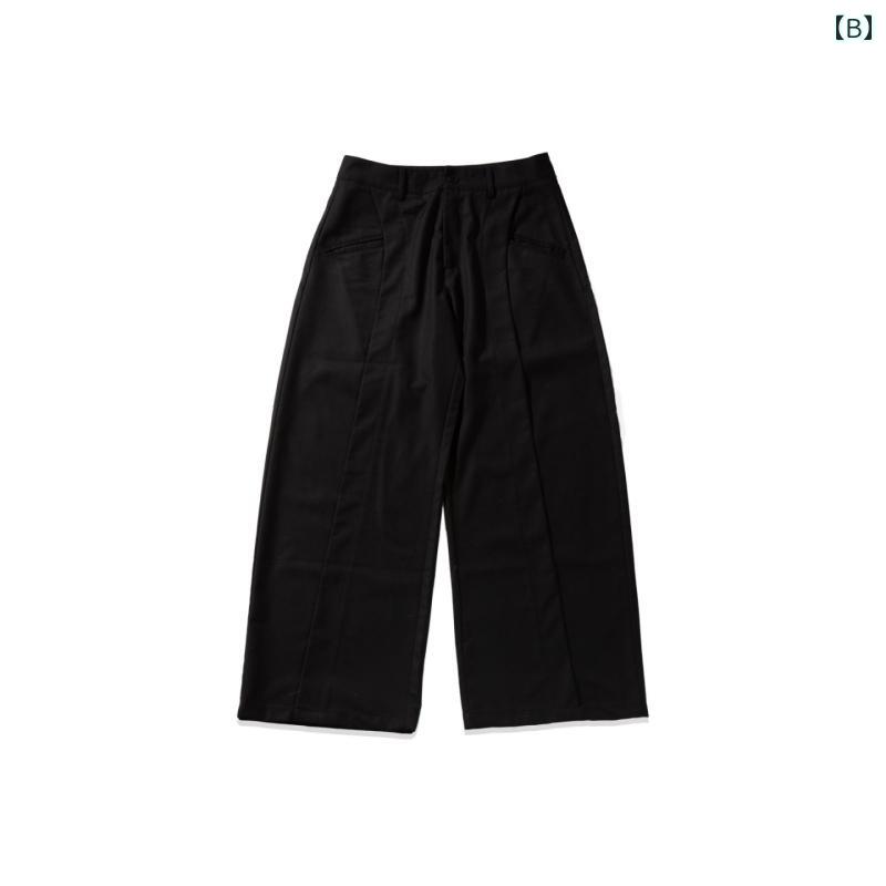 メンズ ファッション 服 用 オシャレ シンプル 大人 かっこいい ストリート 夏コーデ レトロ 快適 カジュアル ストレート スーツ パンツ