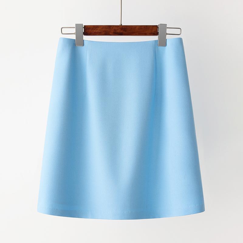 夏コーデ レディース ファッション 服 オシャレ カワイイ 女性用 シンプル 大人カワイイ 大きいサイズ 婦人服 青 スカート 夏 ワンステップ Aライン