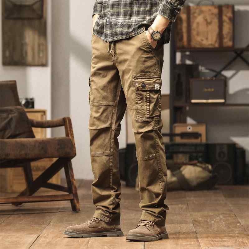 メンズ ズボン 男性用 秋　冬 オールシーズン ストレッチ 綿 コットン マルチポケット ミリタリー アウトドア ハイキング キャンプ レジャー 通勤 普段使い カジュアル 動きやすい