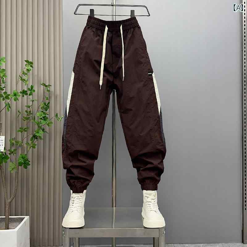 メンズ ファッション 服 男性用 オシャレ シンプル 大人 かっこいい ストリート 夏 速乾 スリム フィット パンツ ズボン 履物 ズボン スポーツ