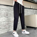 メンズ ファッション 男性用 オシャレ シンプル 大人 かっこいい 大きいサイズ ストリート 紳士服 ストレート レッグ カジュアル パンツ 夏用 薄手 スリムフィット パンツ 韓国スタイル 冷感 九分丈 パンツ