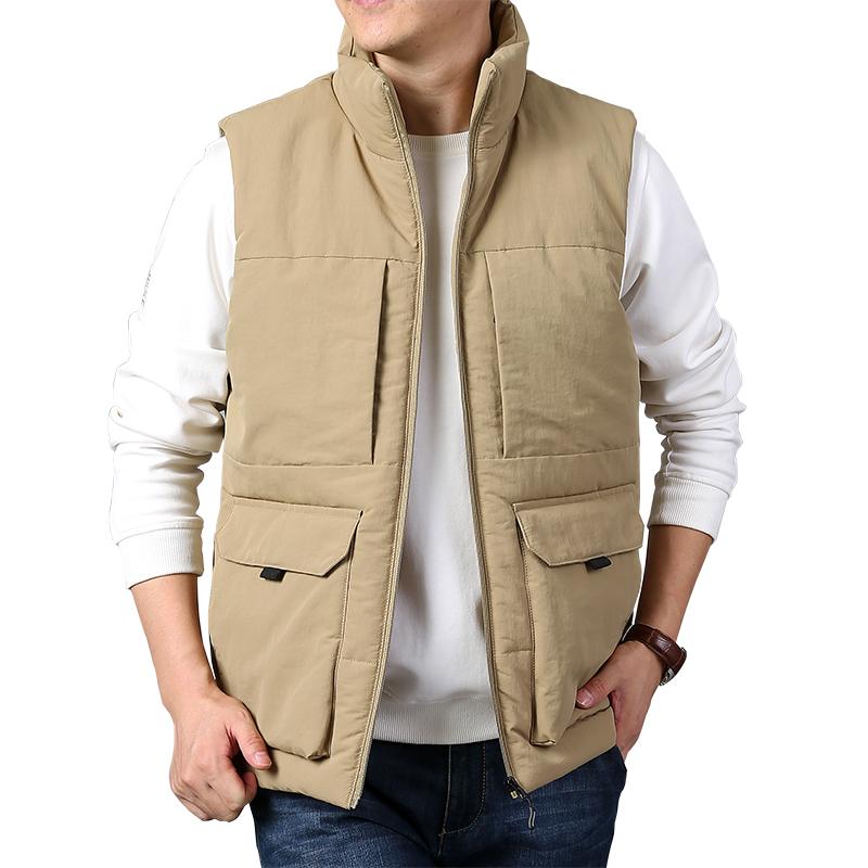 メンズ ファッション 服 男性用 オシャレ シンプル 大人 かっこいい ストリート ベスト ベルベット アウトドア レジャー スポーツ スタンドカラー ノースリーブ ジャケット