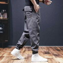 メンズ ファッション 男性用 オシャレ シンプル 大人 かっこいい 大きいサイズ ストリート 紳士服 ハイエンド アメリカン グレー テーパード カジュアル パンツ 春夏 ファッション ストレート ワイド レッグ ワークウェア ロング パンツ