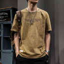 メンズ ファッション 男性用 オシャレ シンプル 大人 かっこいい 大きいサイズ ストリート 紳士服 アメリカン レトロ ヘビーウェイト 綿 半袖 T シャツ ズ 五分袖 Tシャツ 夏 薄手 トップス