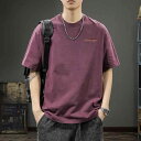 メンズ ファッション 男性用 オシャレ シンプル 大人 かっこいい 大きいサイズ ストリート 紳士服 夏 厚手 300 グラム レトロ カジュアル 半袖 T シ...