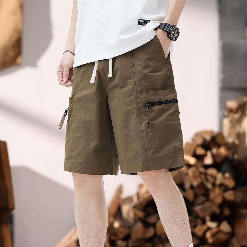 Rakuten - メンズ ファッション 服 男性用 オシャレ シンプル 大人 かっこいい ストリート ハイエンド レトロ カジュアル パンツ 夏 薄手 ラージ パンツ ワーク ウェア 五分丈 パンツ