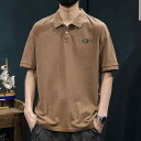 メンズ ファッション 男性用 オシャレ シンプル 大人 かっこいい 大きいサイズ ストリート 紳士服 夏 コットン ポロシャツ 半袖 T シャツ ウォッシュ 半袖 T シャツ