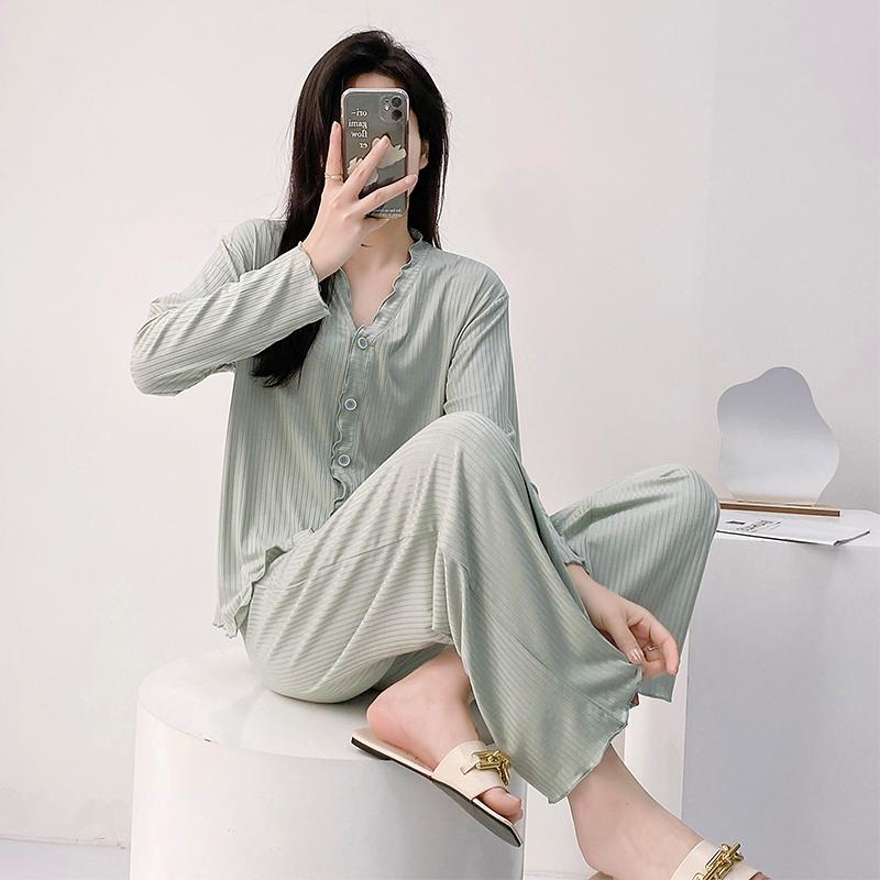 レディース ファッション 服 オシャレ カワイイ 女性用 シンプル 春 パジャマ 薄手 ホームウェア 服 ゆったり プルオーバー 長袖 冷感 カジュアル