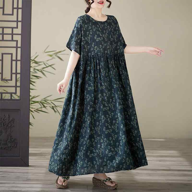 レディース ファッション 服 オシャレ カワイイ 女性用 シンプル 大きいサイズ ゆったり コットン リネン スリミング 半袖 ロング スカート コーデ