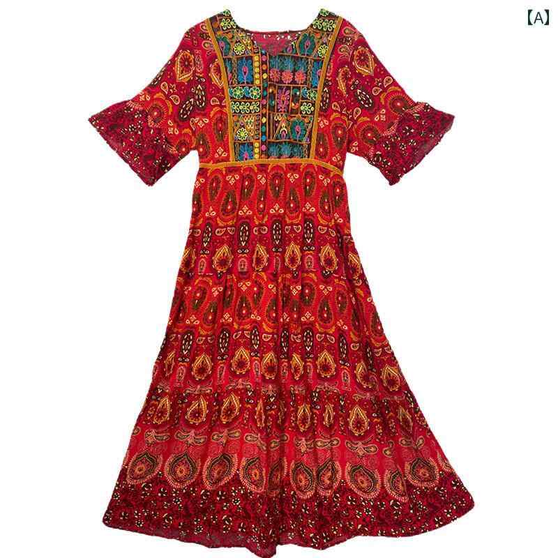 レディース ファッション 服 オシャレ カワイイ 女性用 シンプル バカンス バケーション ドレス 海辺 旅行コーデ 服 ロング スカート 綿 リゾート コーデ ビーチ 2