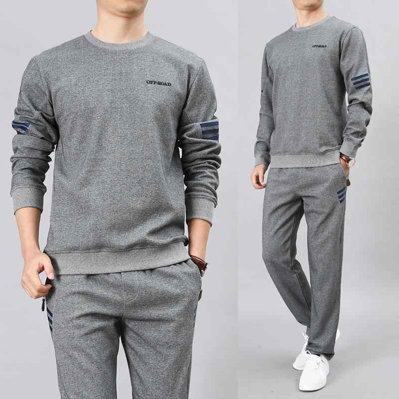 メンズ ファッション 服 男性用 オシャレ シンプル 大人 かっこいい ストリート アウトドア スポーツ スーツ ツーピース カジュアル 無地 ラウンドネック ランニング スウェット シャツ(4.0)