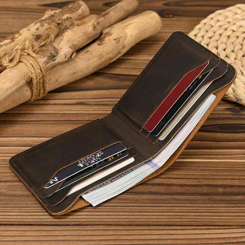 メンズ 鞄 カバン バック ファッション オシャレ アイテム 小物 財布 メンズ 革 トップレイヤー 牛革 レザー シンプル レトロ 薄型