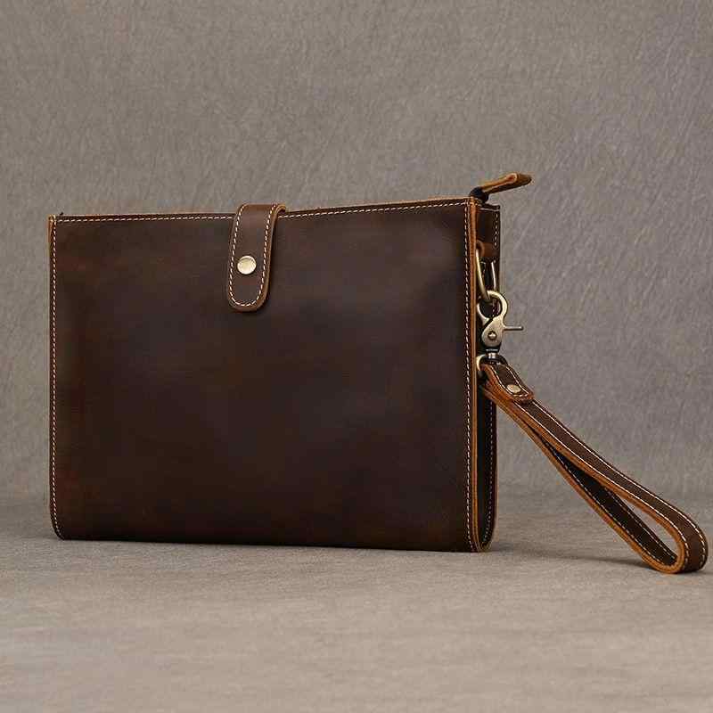 シンプルレザークラッチバッグ