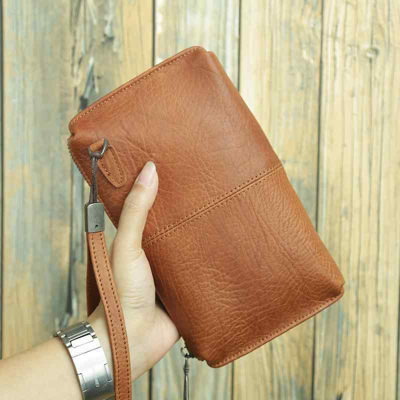 メンズ 鞄 カバン バック ファッション オシャレ アイテム 小物 メンズ 革 クラッチ バッグ ソフトレザー ファスナー 長財布 最上層牛革 カジュアル スマホ バッグ スマホ