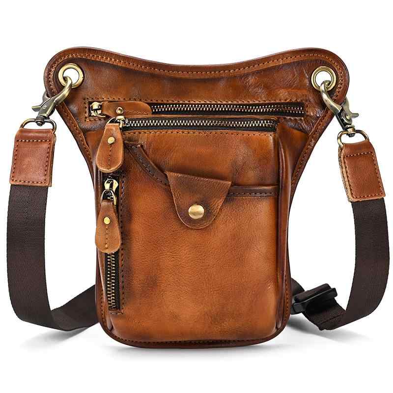 メンズ 鞄 カバン バック ファッション オシャレ アイテム 小物 アメリカン レトロ ウエスト バッグ ツリー ペースト レザー クール スマホ アウトドア レッグ 最上層牛革 カジュアル