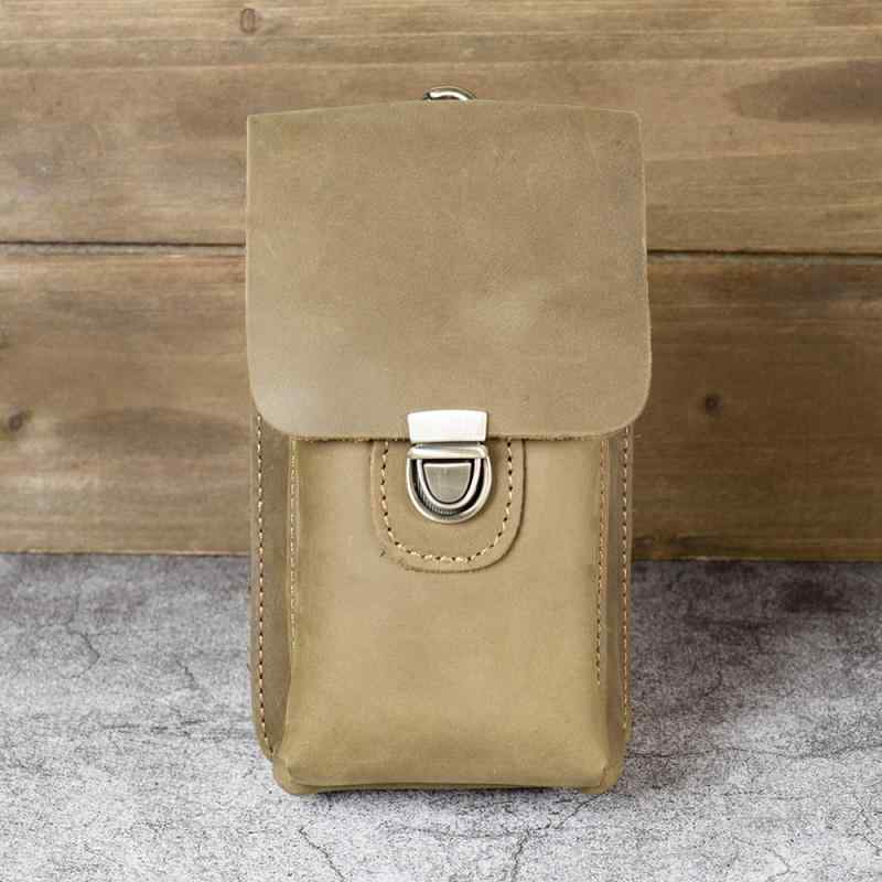 メンズ 鞄 カバン バック ファッション オシャレ アイテム 小物 シンプル レザー スマホ バッグ 縦型 パンツ ポケット付き ハンギング メンズ ウエスト 最上層牛革 レトロ タバコ