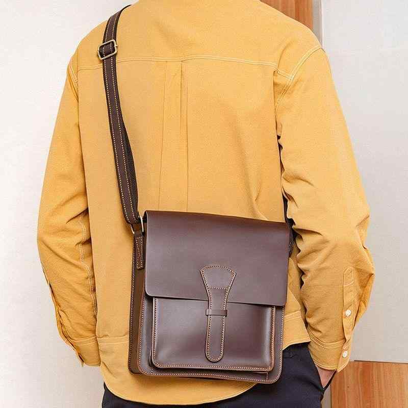 メンズ 鞄 カバン バック ファッション オシャレ アイテム 小物 クロスボーダー レザー メッセンジャー バッグ メンズ ハイエンド ショルダー バッグ レトロ 革