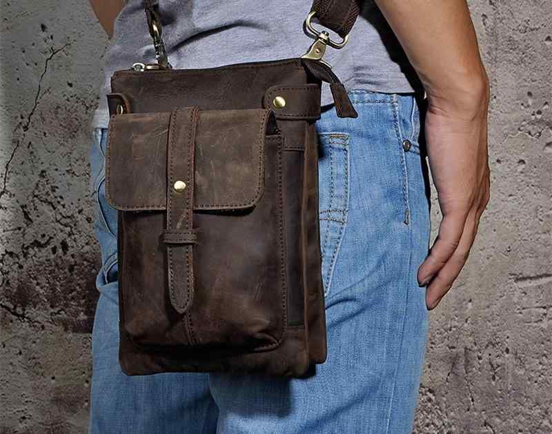 メンズ 鞄 カバン バック ファッション オシャレ アイテム 小物 最上層牛革 スマホ バッグ メンズ アウトドア メッセンジャー バッグ ファッション レトロ ショルダー バッグ