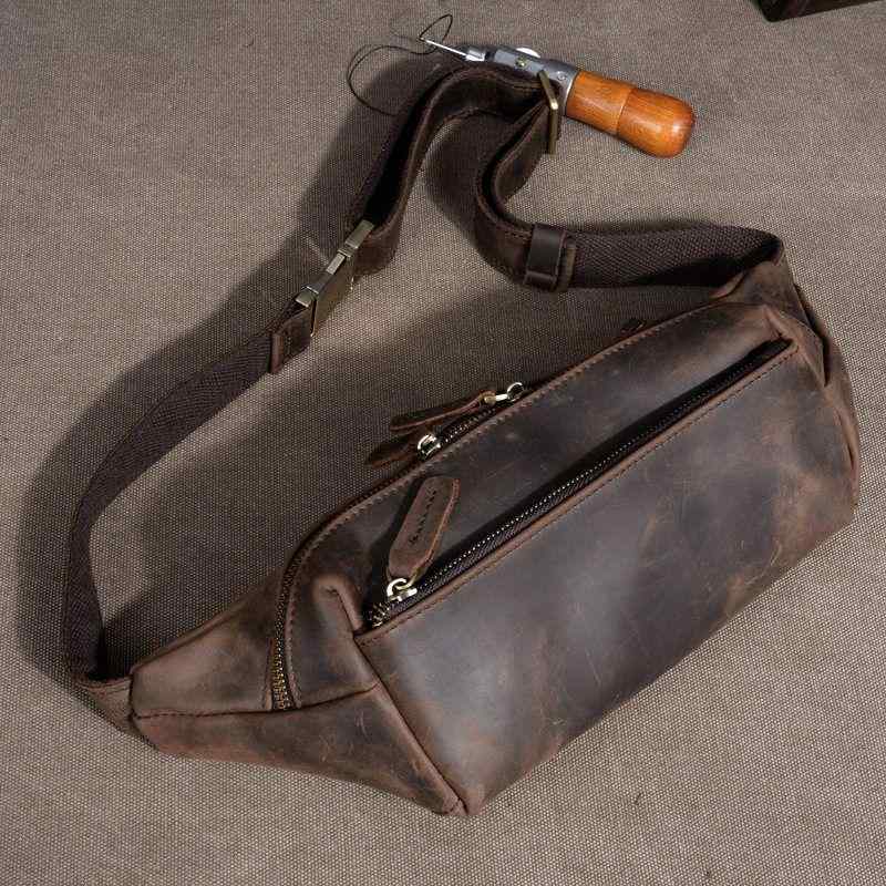 メンズ 鞄 カバン バック ファッション オシャレ アイテム 小物 メンズ ウエスト バッグ 牛革 レトロ ..