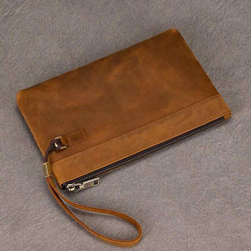 メンズ 鞄 カバン バック ファッション オシャレ アイテム 小物 牛革 レトロ メンズ クラッチ バッグ 革 シンプル 大容量 レザー ハンド バッグ ビジネス 財布 ロング スタイル