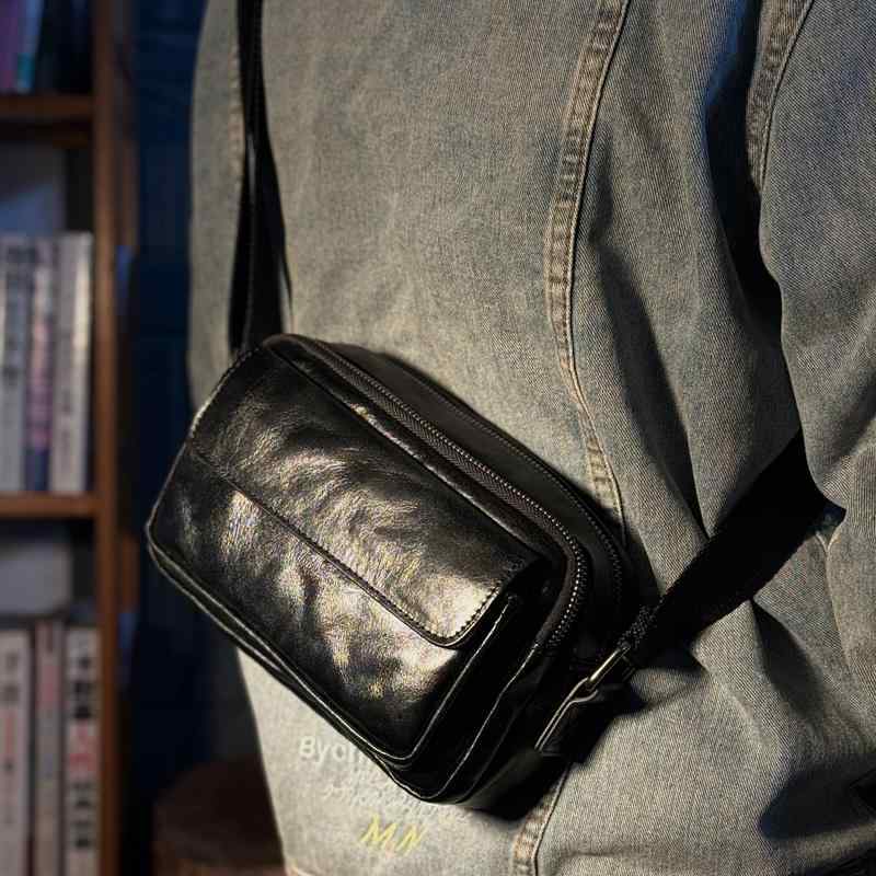 楽天リコットメンズ 鞄 カバン バック ファッション オシャレ アイテム 小物 韓国スタイル メンズ 革 ショルダー バッグ ビジネス カジュアル アウトドア バッグ 最上層牛革 クロス ボディ バッグ