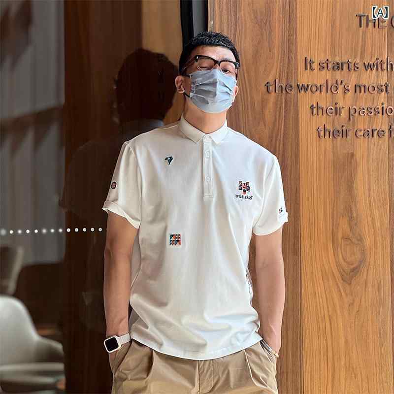 メンズ ファッション 服 男性用 オシャレ シンプル 大人 かっこいい 大きいサイズ ストリート 紳士服 夏 刺繍 ポロシャツ ファッション 高級 タイガーヘッド T シャツ