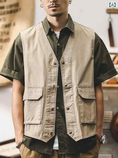 メンズ ファッション 服 用 オシャレ シンプル 大人 かっこいい 大きいサイズ ストリート 紳士服 アメリカ ヘビー レトロ ワークウェア ベスト 夏 アウトドア 釣り 機能的 ジャケット メンズ ファッション 服 用 オシャレ シンプル 大人 かっこいい 大きいサイズ ストリート 紳士服 アメリカ ヘビー レトロ ワークウェア ベスト 夏 アウトドア 釣り 機能的 ジャケット