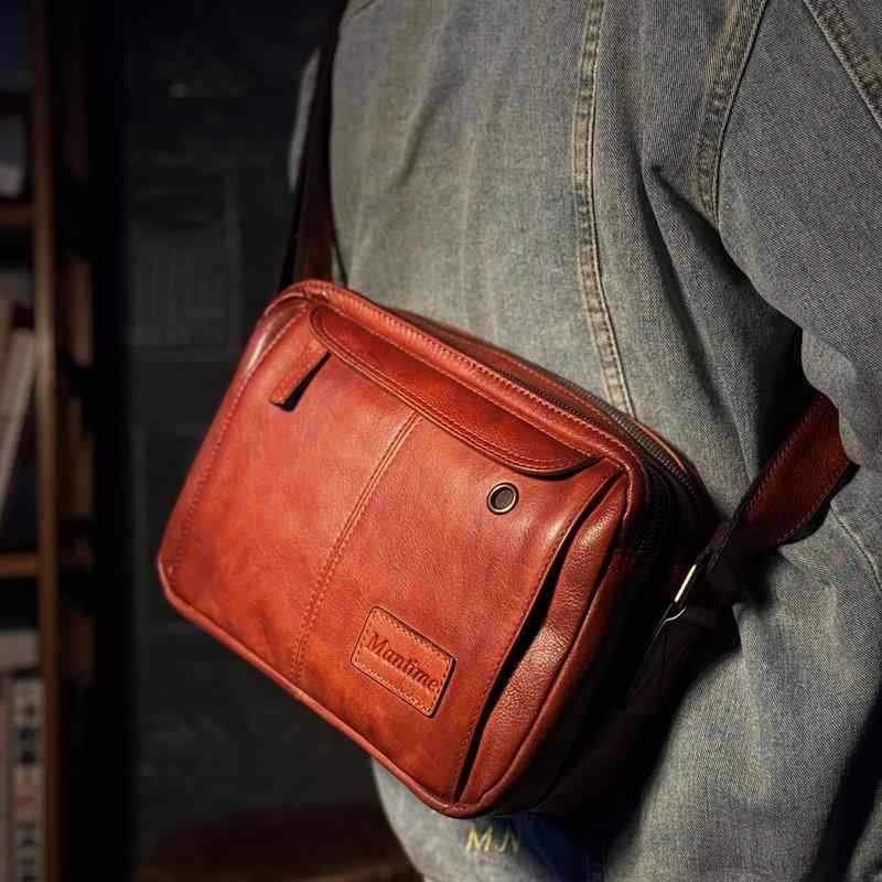 楽天リコットメンズ 鞄 カバン バック ファッション オシャレ アイテム 小物 レトロ 革 クロス ボディ バッグ メンズ なめし 牛革 ショルダー バッグ カジュアル メンズ バッグ 韓国スタイル スタイル バック パック メッセンジャー バッグ